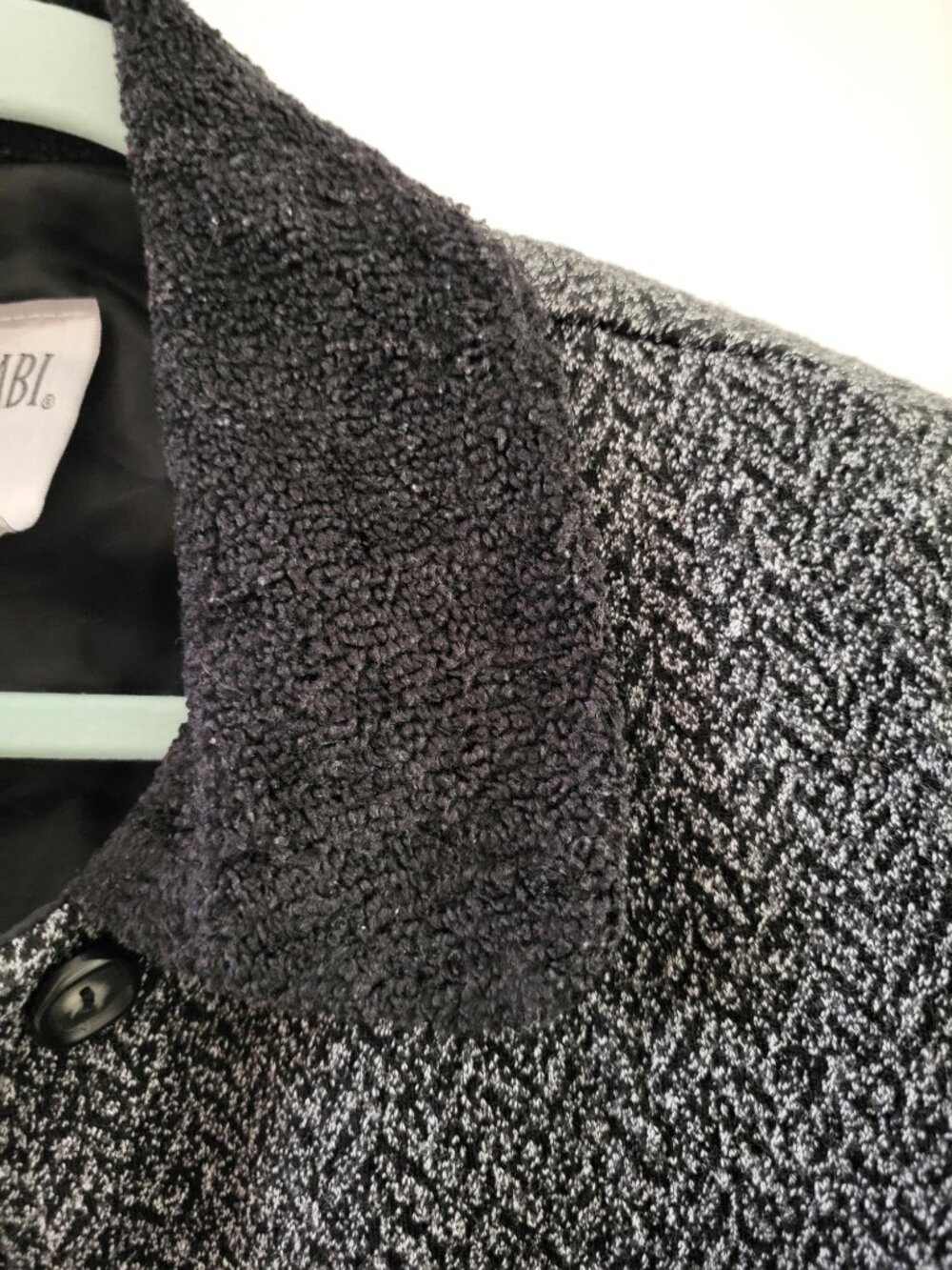 TRUE VINTAGE 90s Marabi Faux Fur Collar Wool-Blend Jacket - Size 10 - Rare - Picture 4 of 7
